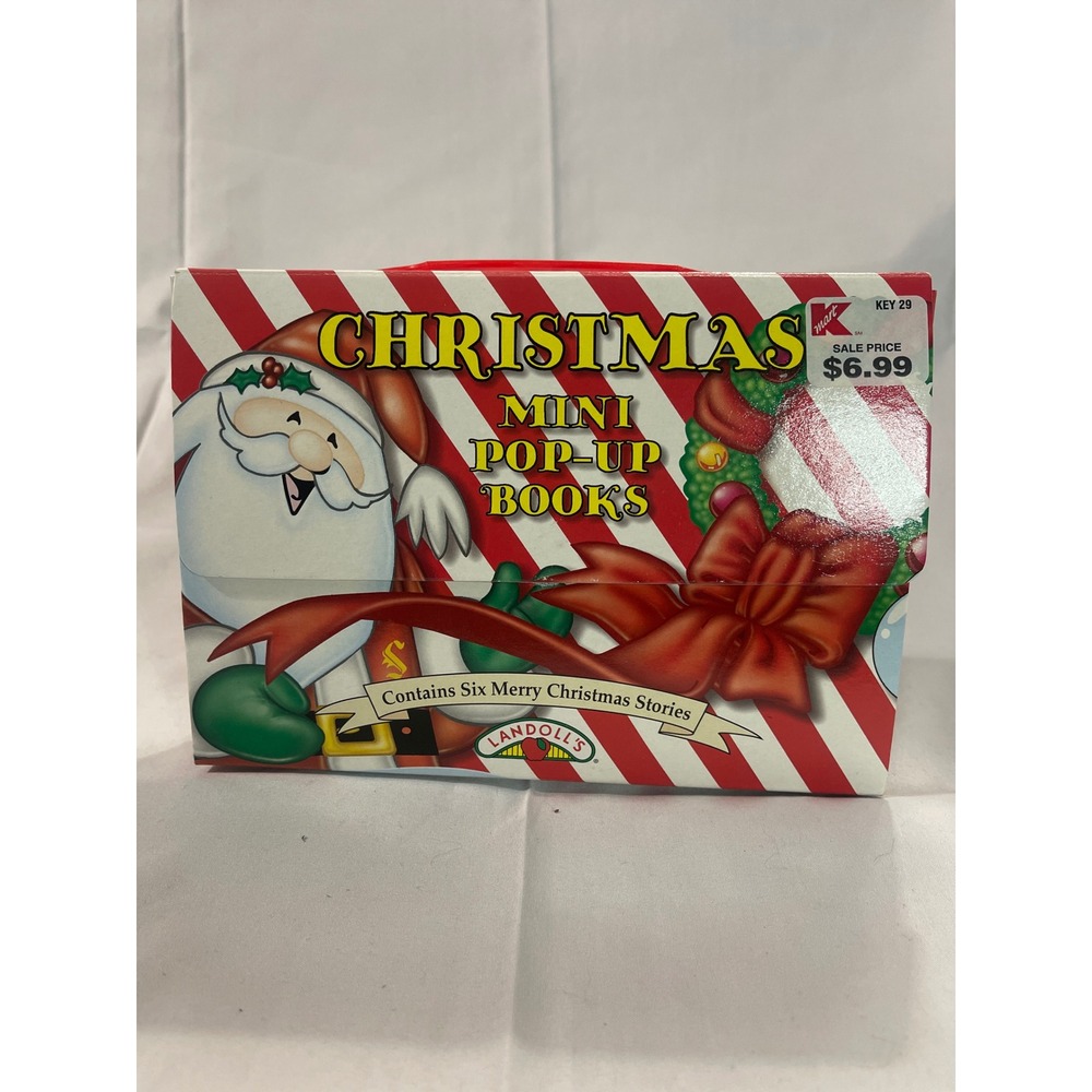 Landoll's Christmas Mini Pop-Up Books Set of 6 Vintage 1999 Holiday Stories Case